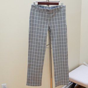 NWT Betabrand Grey Windowpane Yoga Dress Pant